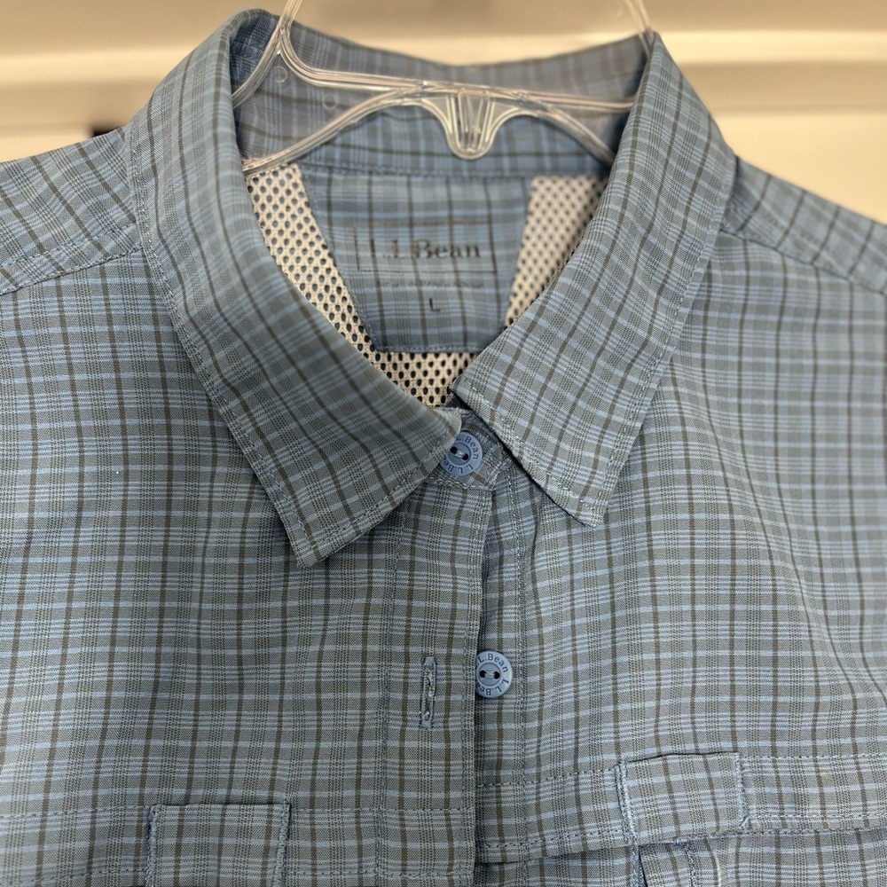 L.L. Bean Blue Button Down Shirt - Picture 2 of 5